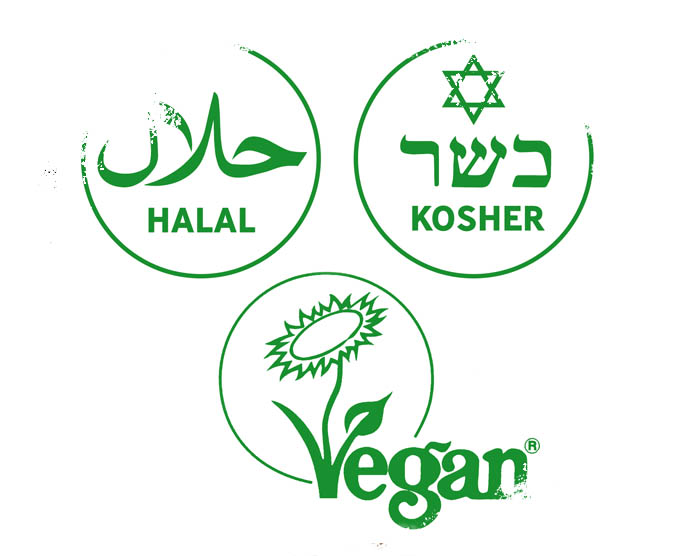 Halal, Kocher and Vegan